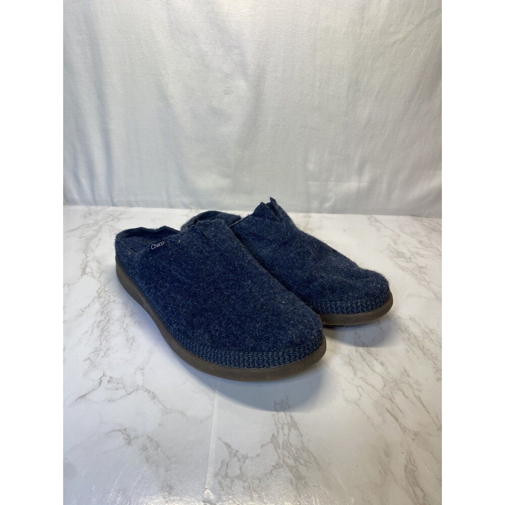 Chaco Revel Blue Wool Felt Slipper Shoes Men’s Sample Sz 10
